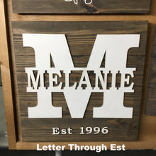 Load image into Gallery viewer, Monogram Sign Options - 1 x 6 4 Board
