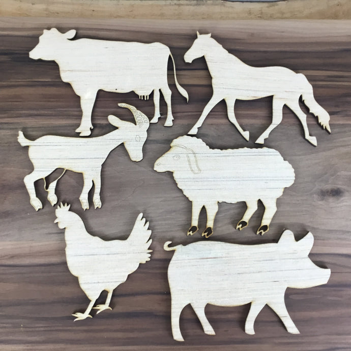 Barn Animals 6 Piece Craft Kit - Free Shipping