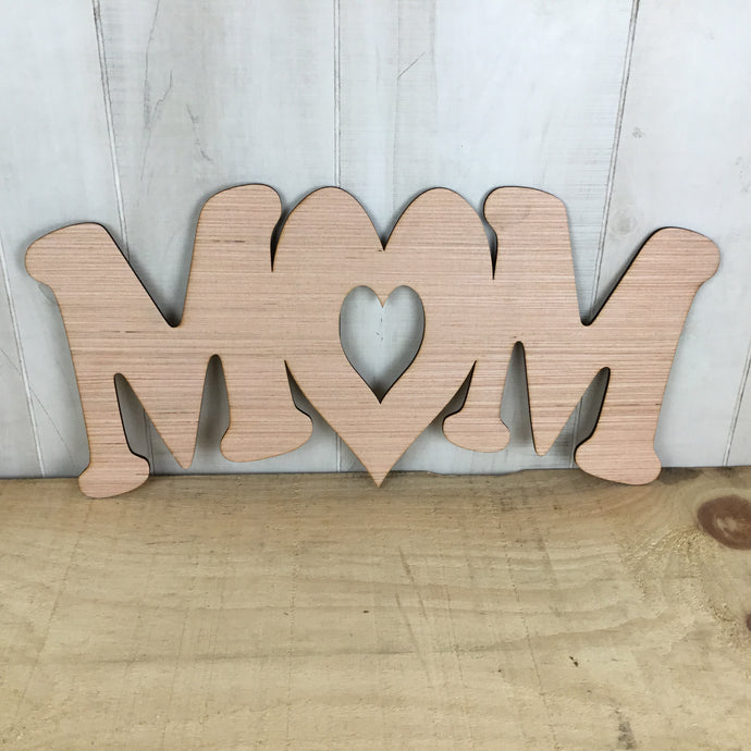 Mom With Heart Door Hanger Blank - Free Shipping