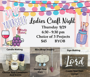 Ladies Craft Night September 29th, 2022