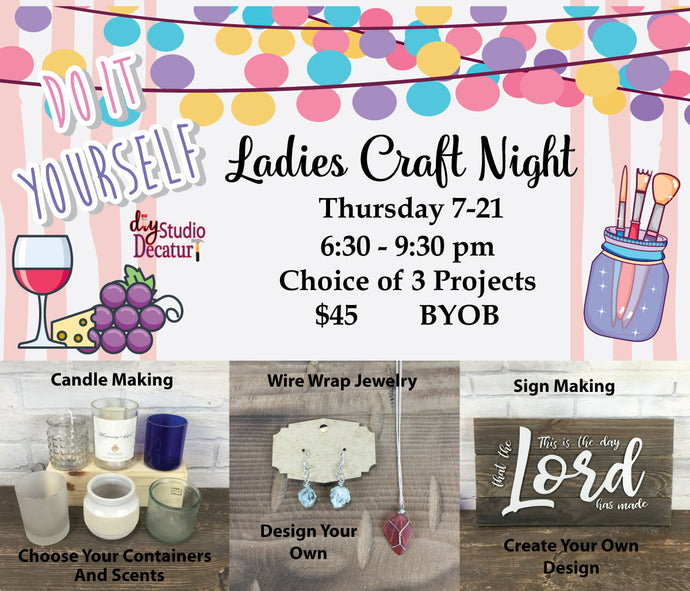 Ladies Craft Night July 21st, 2022